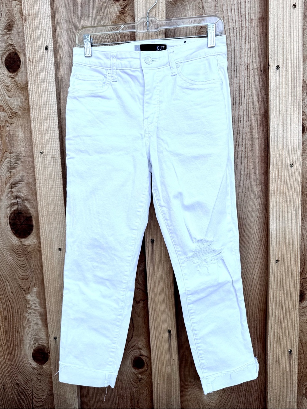 KUT Reese High Rise ankle straight leg jeans Sz 2